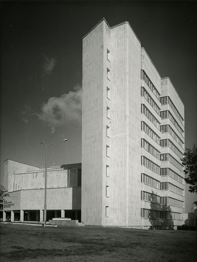 Ametiühingute maja, vaade. Arhitekt Henno Sepmann