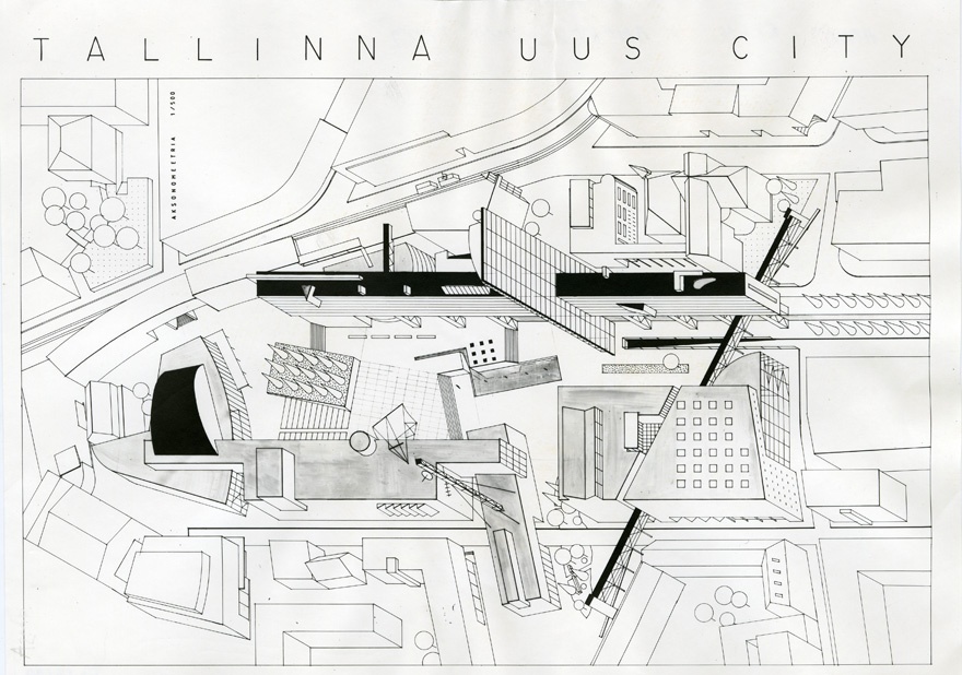 Tallinna Uus City, foto projektist. Arhitektid Andres Siim, Hanno Kreis