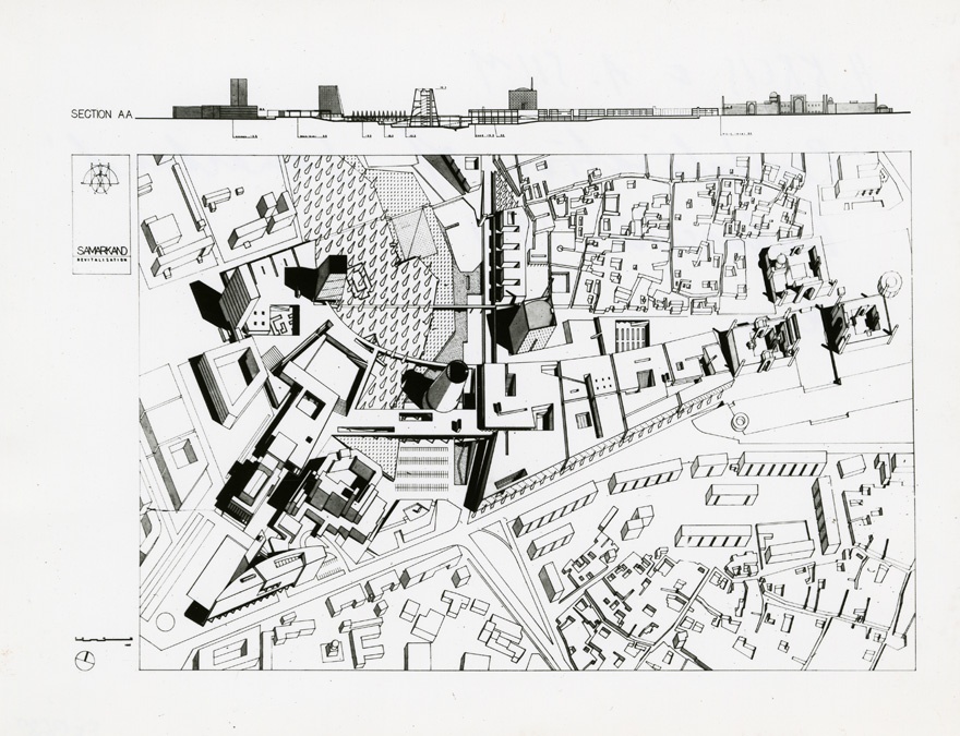 Konkursitöö "Samarkandi taassünd", foto projektist. Arhitektid Andres Siim, Hanno Kreis