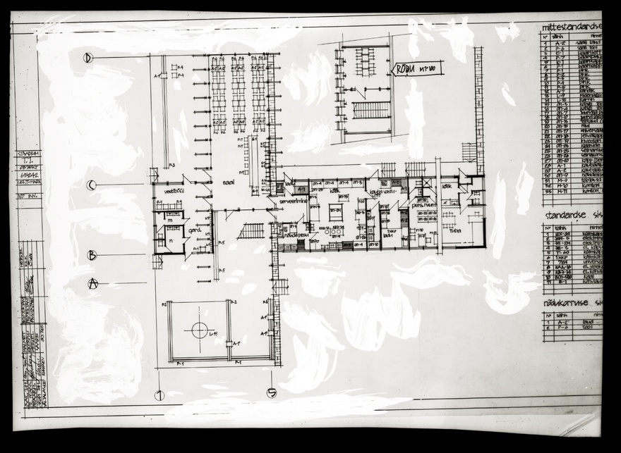 Kohvik Merepiiga, põhiplaan, planšetifoto. Arhitekt Voldemar Herkel