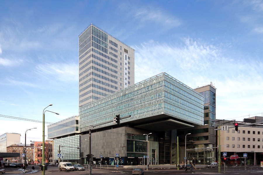 City Plaza ja Euroopa Liidu maja, vaade hoonetele. Alver Trummal arhitektid