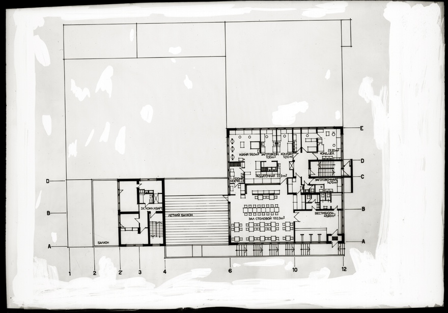 Munamäe Kaubanduskeskus, 2. korruse plaan, planšetifoto. Arhitekt Eva Hirvesoo