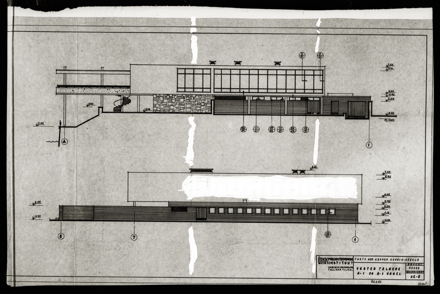 Kohvik-restoran Kaunas, vaated, planšetifoto. Arhitekt Voldemar Herkel