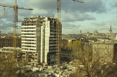 In the construction stage, the hotel "Olympia", a high view of the partial building. Architects Toivo Kallas, Rein Kersten  duplicate photo