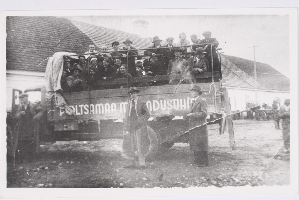 Põltsamaa Economic Association's first truck in the midst of the urban period.