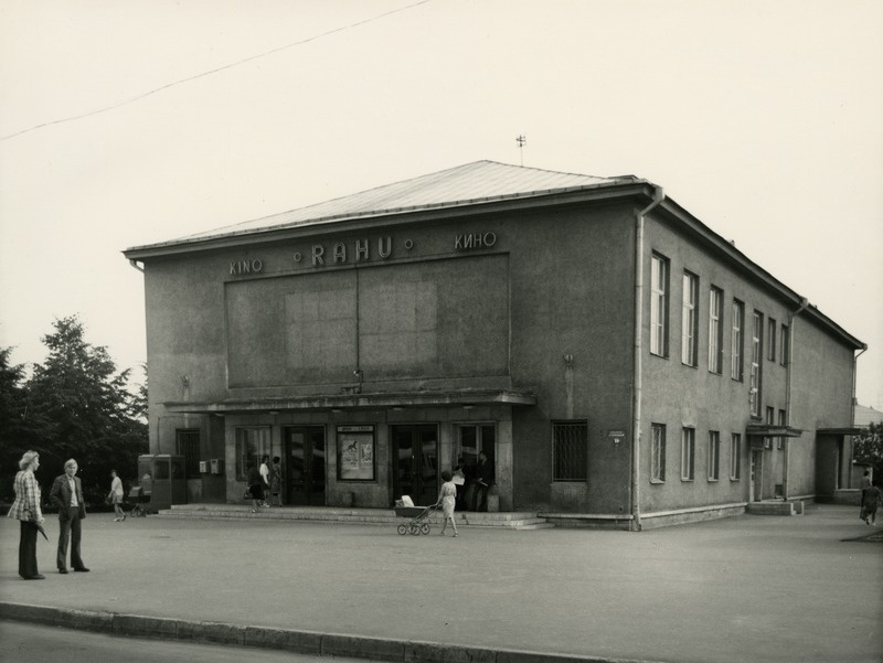 Kino Rahu Tallinnas, fassaadivaade. Arhitekt August Volberg, Heili Volberg