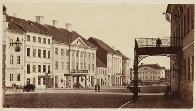 Tartu Raekoja square from the end of the University Street  duplicate photo