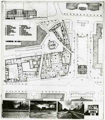 Tallinna Lenini pst, Estonia pst ja Sakala tn Vahelise kvartali hoonestus, ERKI diplomitöö, foto planeeringust. Arhitekt Neeme Vaarpuu  similar photo
