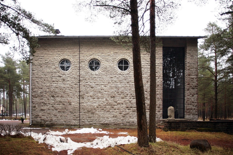 Liiva kalmistu kabel, vaade hoonele. Arhitekt Herbert Johanson