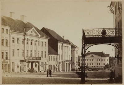 Tartu Raekoja square from the end of the University Street  duplicate photo