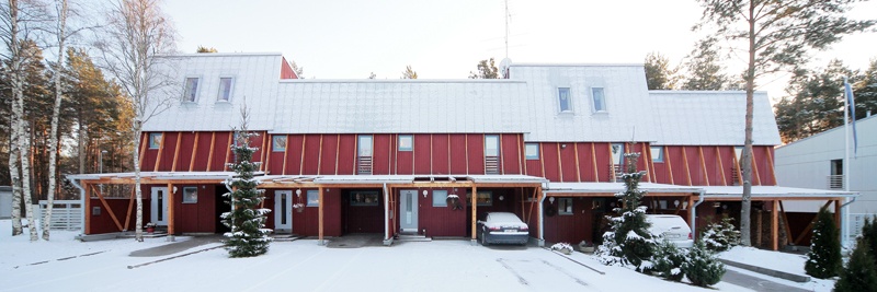 Ridaelamu Kloostrimetsas, talvine vaade hoonele. Arhitekt Ado Eigi