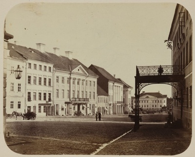 Tartu Raekoja square from the end of the University Street  duplicate photo