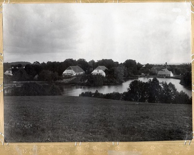 View of the Viitina Manor and Water Watercourse from the opposite shore of Lake Viitina  duplicate photo