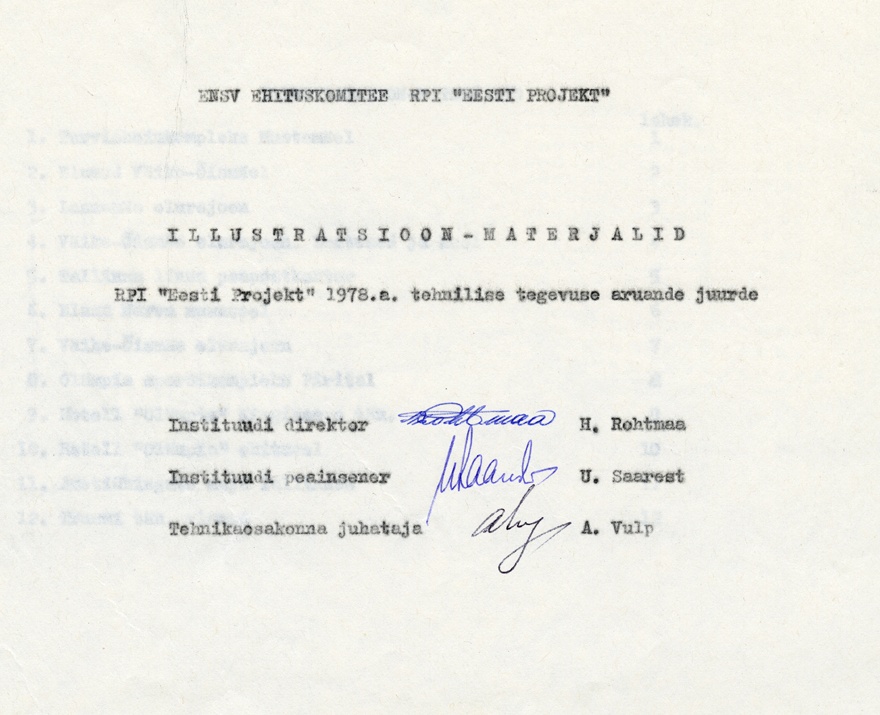RPI Eesti Projekt fotoalbum 1978. aasta tehnilise tegevuse aruande juurde