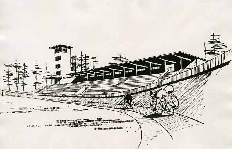 Pirita velotrekk (velodroom). Projekti reprod. Arhitekt Henno Sepmann, 1956-1957