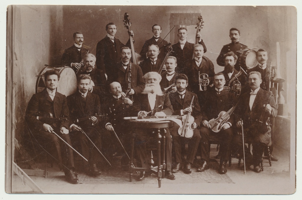 foto, Viljandi, orkester, sh. J.Schiffer, J.Kärmas, A.Tõllasepp u 1895