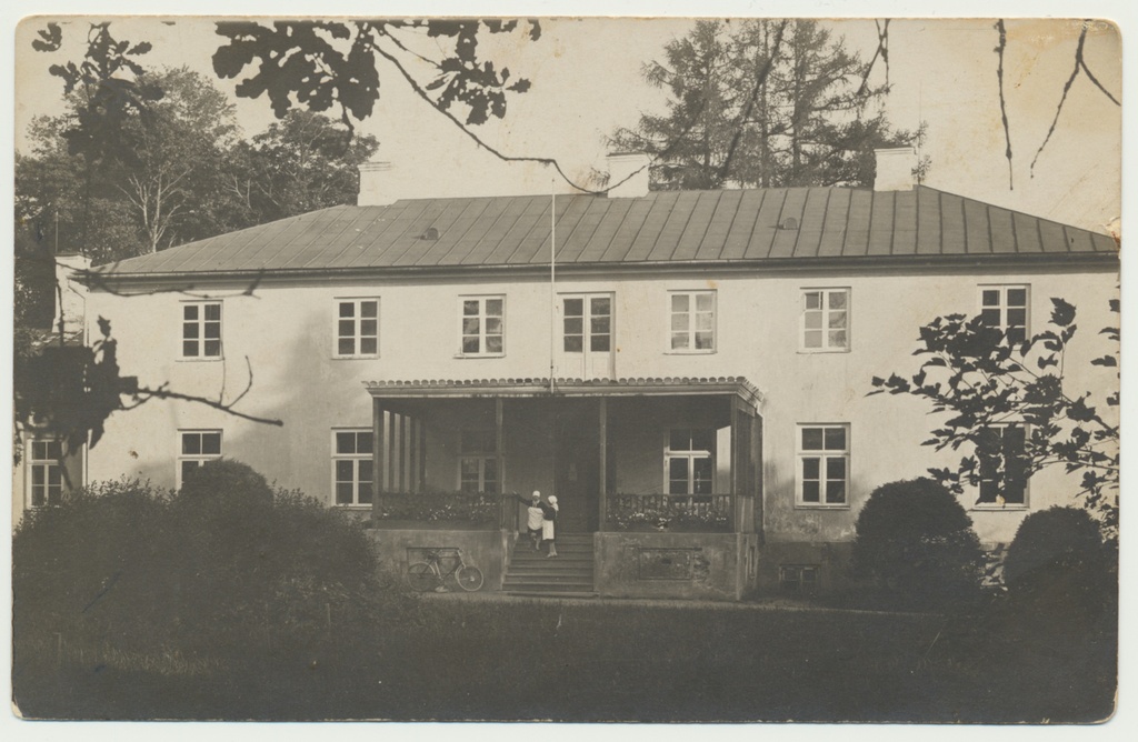 fotopostkaart, Polli Põllutöökooli hoone (mõisa peahoone) 1929