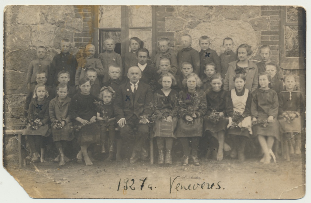 foto, Kõo Venevere kooli õpilased 1927