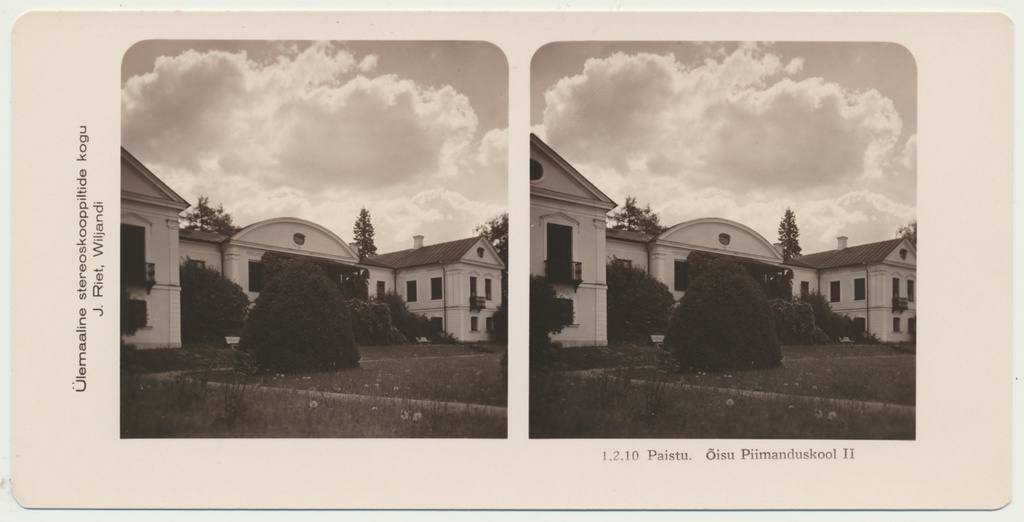 stereofoto, Õisu mõisa peahoone, piimanduskool