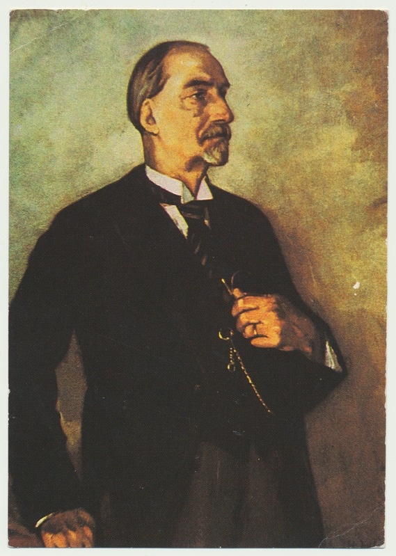 värviline trükipostkaart, repro A.Johani maalist Jaan Tõnisson, u 1930