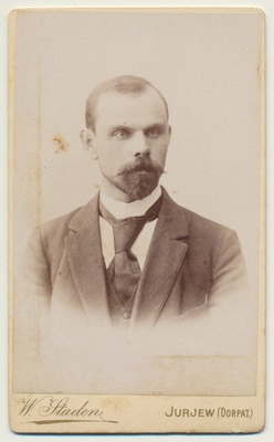 foto, arst Anton Friedrich Schulzenberg, 1899 foto W.Staden, Jurjew  duplicate photo