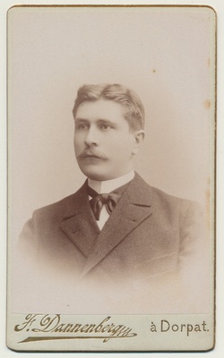 foto, vaimulik Jakob Kukk, 1900 foto F. Dannenberg, Dorpat  duplicate photo