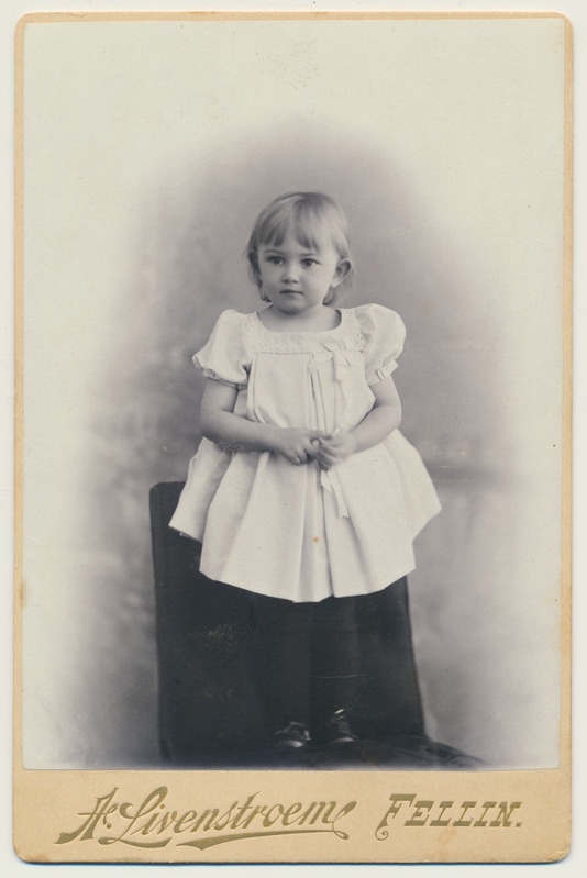 foto, Nora Soosaar, 1902 foto A.Livestroem, Fellin