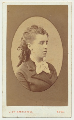 foto, Sophie (Sonnia) Wilhelmina Dorothea von Meyendorff u 1880 foto J.B.Manteuffel, Riia  duplicate photo