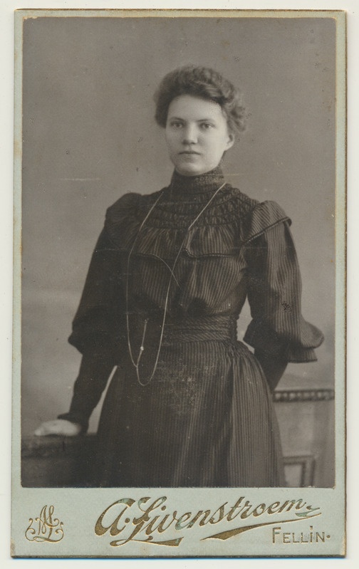 foto, Thekla Alma Bertha Seen, u 1900 foto A.Livenstroem