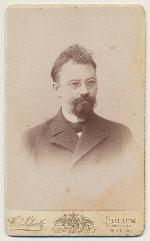 foto, Villem Reiman, kirikuõpetaja, karskustegelane, 1895 foto C.Schulz, Jurjew