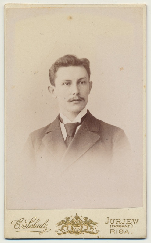 foto, Bernhard Johannes Steinberg, vaimulik, 04.06.1899 foto C.Schulz Jurjew