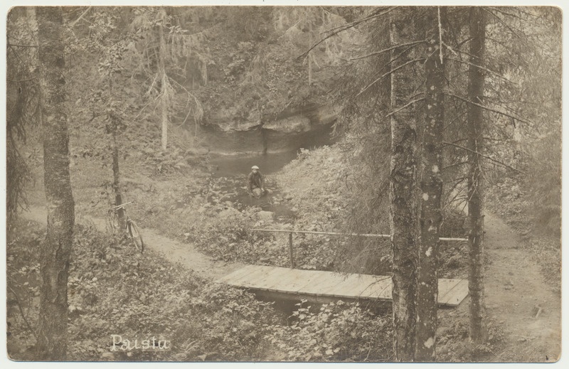 foto Viljandimaa, Paistu (Loodi) Põrguorg, Viraski oja 28.07.1912 foto H.Silk