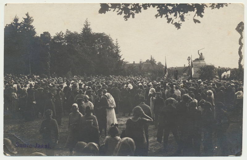 foto Vabadussõjas langenute mälestussammas Lembitu, avamine, Suure-Jaani 23.06.1926 foto H.Kuhlbusch