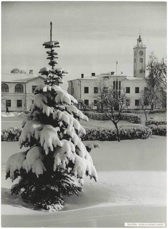 foto Viljandi Linnaväljak 1959 talv foto E.Veliste