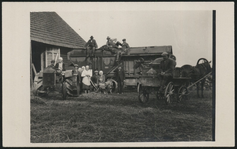 fotopostkaart, Viljandi khk, Karula, Kingu talu, rehepeks, u 1935