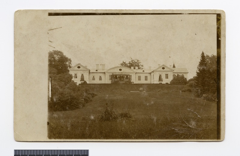 fotopostkaart, Paistu khk, Õisu mõis, peahoone, tagaküljelt, u 1900