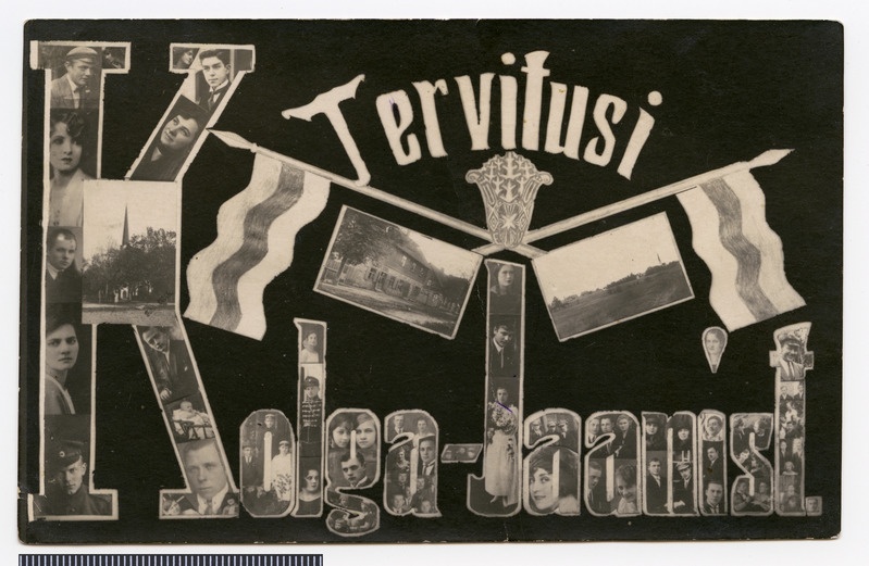 fotopostkaart, Kolga-Jaani khk, Kolga-Jaani vaated, "Tervitusi Kolga-Jaanist", u 1925 foto K. Sass