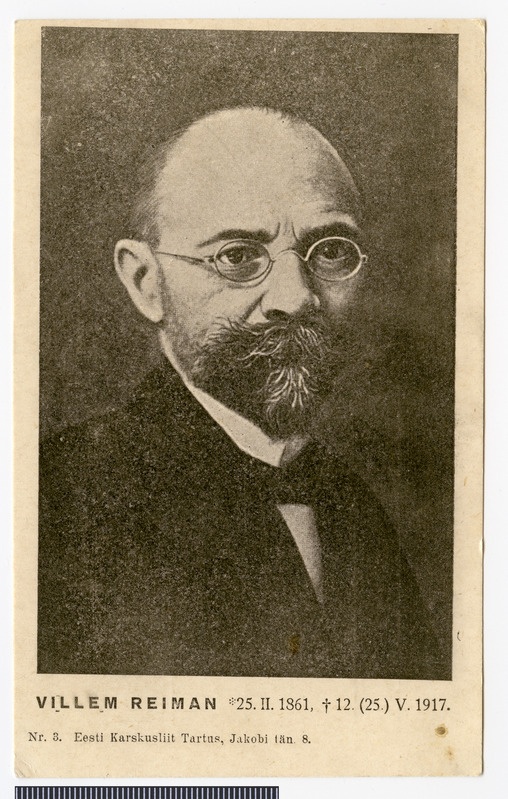 trükipilt, Villem Reiman, rinnaportree, u 1925?