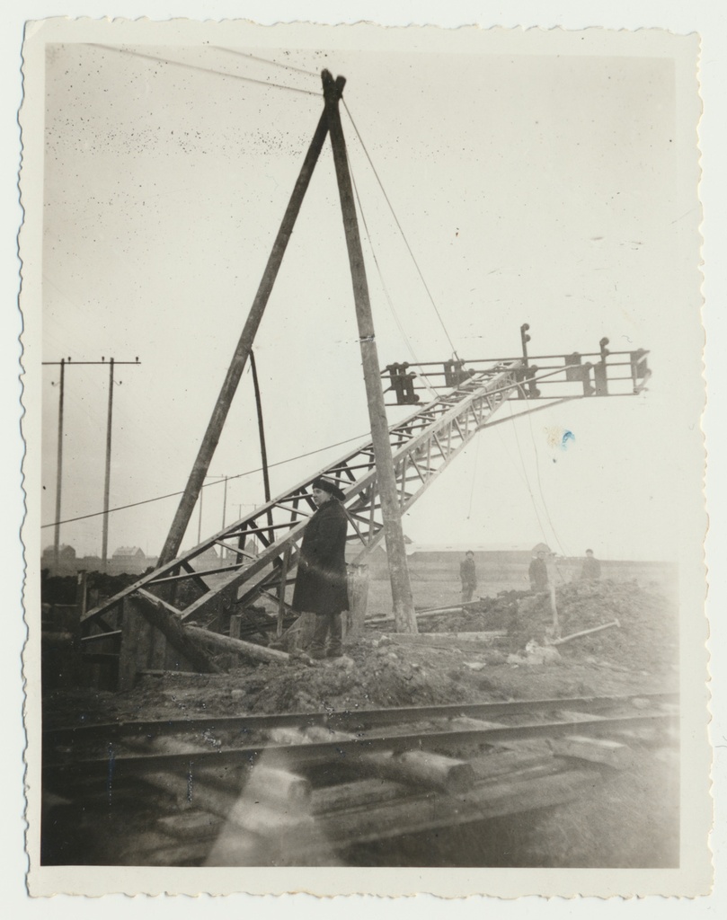 foto, Tartumaa, Ulila, elektriposti paigaldus, u 1940