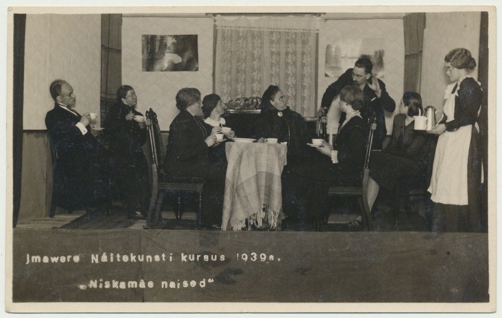 foto, Imavere näitekunsti kursus, etendus Niskamäe naised, 1939