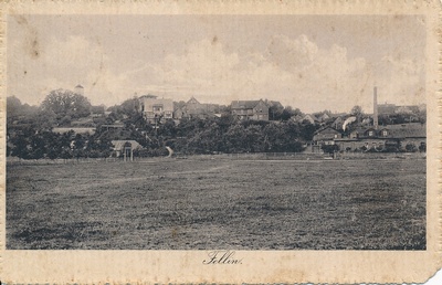 trükipostkaart  Viljandi, karjamaa, Trepimägi, paremal tapamaja (Ranna pst 6) u 1915 foto A.Livenstroem  duplicate photo