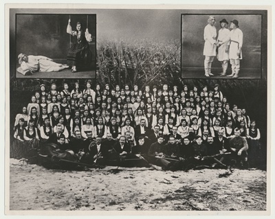 fotokoopia seltsi Koit segakoor, oratooriumi Kalevipoeg esitus, 1920-21, dirigent K.Grünwald  duplicate photo
