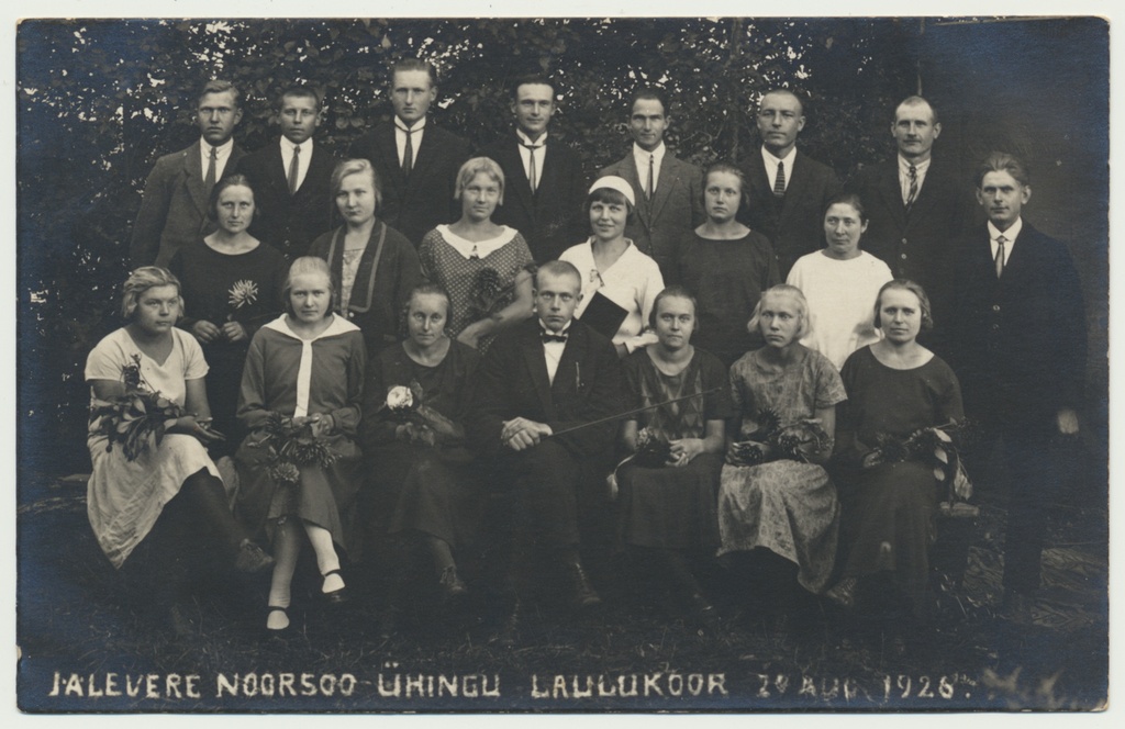 foto Suure-Jaani khk, Jälevere Noorsooühingu laulukoor 26.08.1926