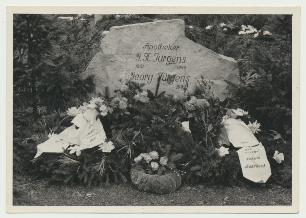 foto, Saksamaa, G.H.Jürgensi ja Georg Jürgensi haud, 1949