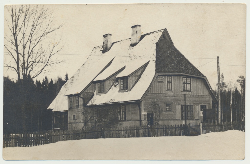 foto Pilistvere khk, Tõrvaaugu, Kabala metskonna hoone u 1925, talv