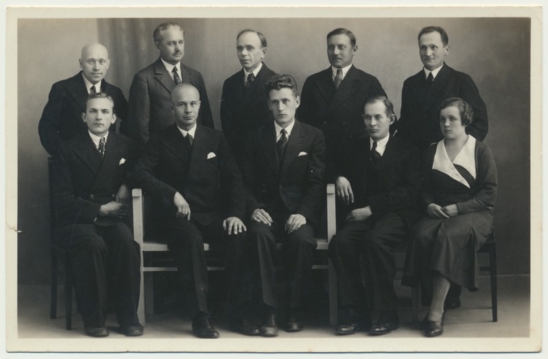 foto, grupp Viljandi trükitöölisi u 1937
