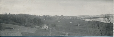 foto, Viljandi, Huntaugu ja järveäärne heinamaa küünidega, taamal linn, u 1910 F J. Riet  similar photo