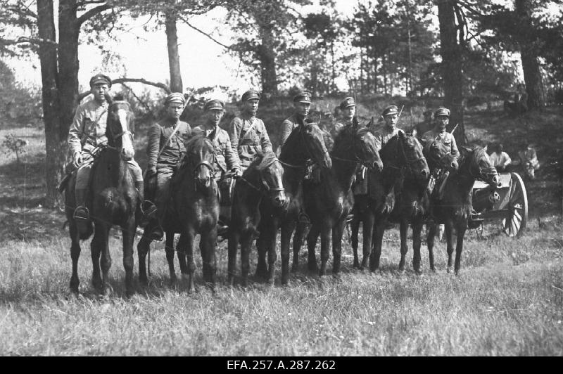 Riders of the Kuperjanov Party Battalion near Juglas Riga.