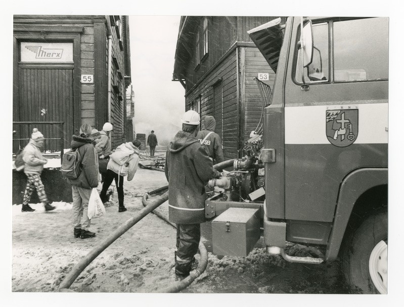 Photo. Fire on Riga Highway