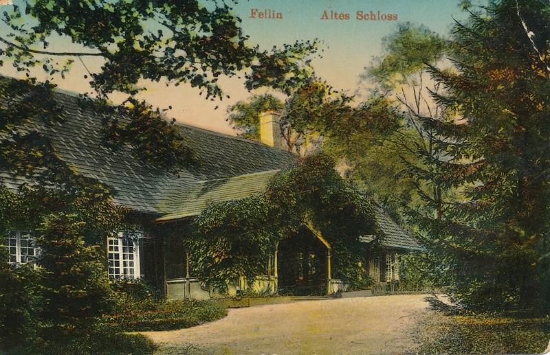 postkaart, Viljandi, Vana loss u 1910, koloreeritud